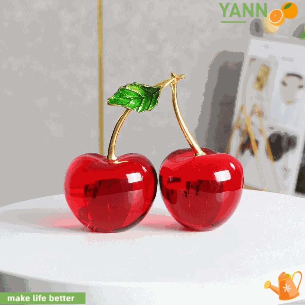 1 Miếng Dán Kính Trọng Lượng Hình Quả Cherry|Phụ Kiện Trang Trí Nhà Cửa Kiểu Dáng Độc Đáo Sáng Tạo