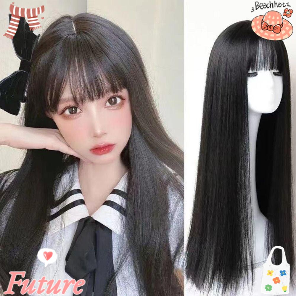 Bộ Tóc Giả Dài Thẳng Chịu Nhiệt Độ Cao Thời Trang Cho Nữ