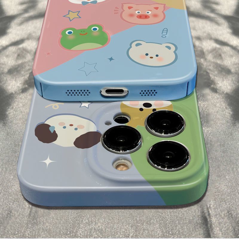 Ốp Điện Thoại Mềm Chống Sốc In Hình Sở Thú Ếch Cho Iphone 12 13 11 14Pro + 78Max