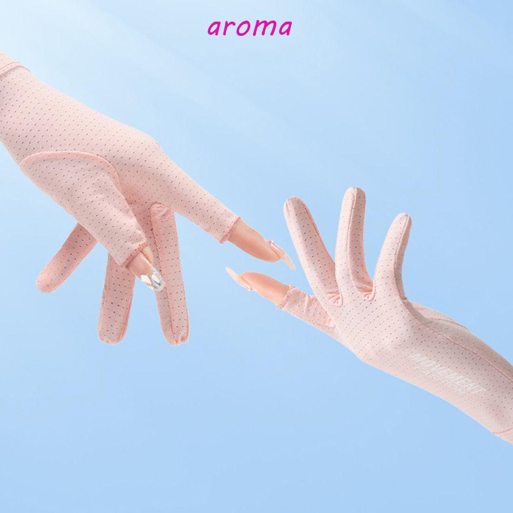 Đôi Găng Tay Chống Nắng Thoáng Khí In Chữ Đơn Giản Cho Nữ