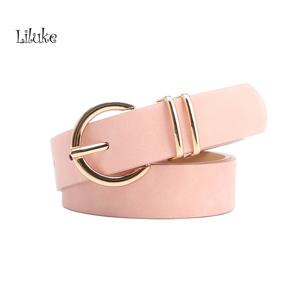 Thắt Lưng Nữ Màu Trơn Bản Rộng Chống Vỡ Nhiều Lỗ Thời Trang