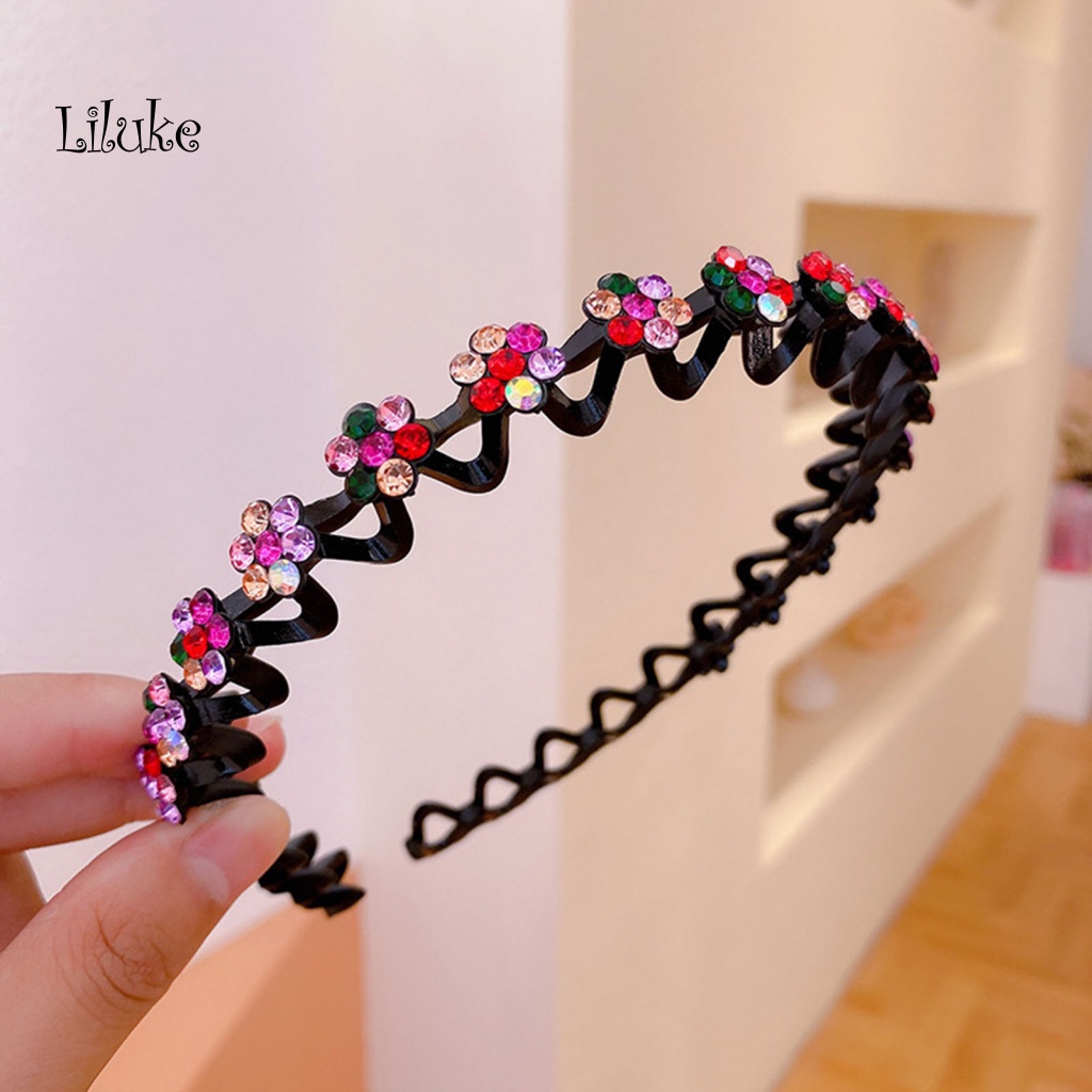 Lk Băng Đô Cài Tóc Trang Trí Hoa Đính Đá Resin Không Trượt Trọng Lượng Nhẹ Dễ Sử Dụng