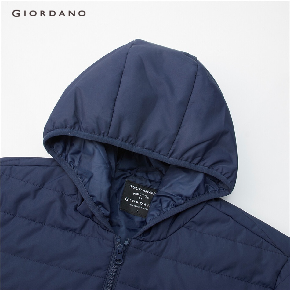 Giordano Nam Giới Áo Khoác Có Mũ Trùm Đầu Màu Trơn Nhiều Túi 13072817