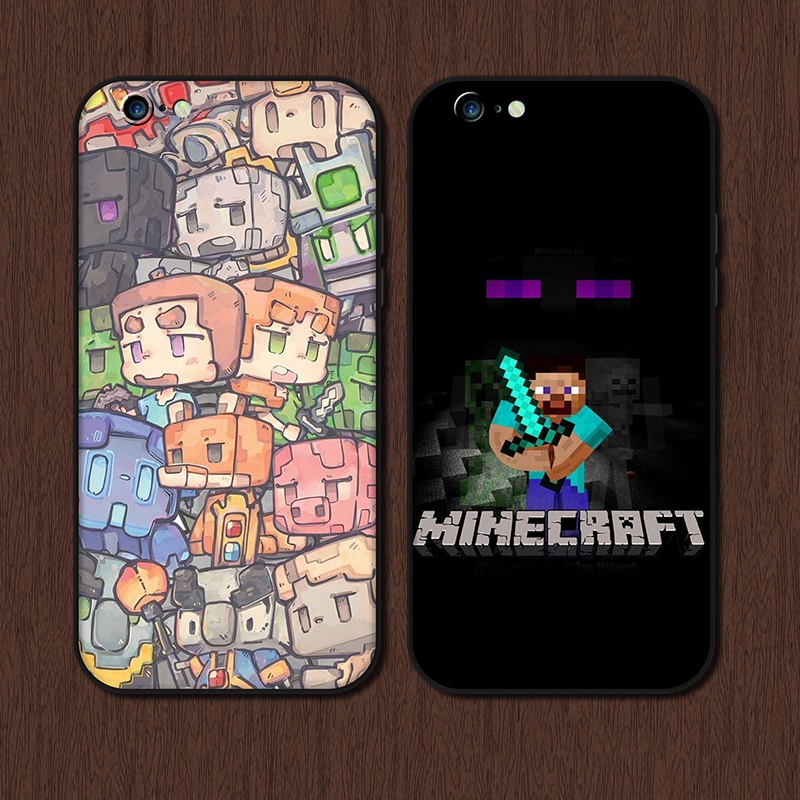 Ốp Lưng TPU Mềm In Hình Trò Chơi Minecraft Cho iPhone 6 6s Plus