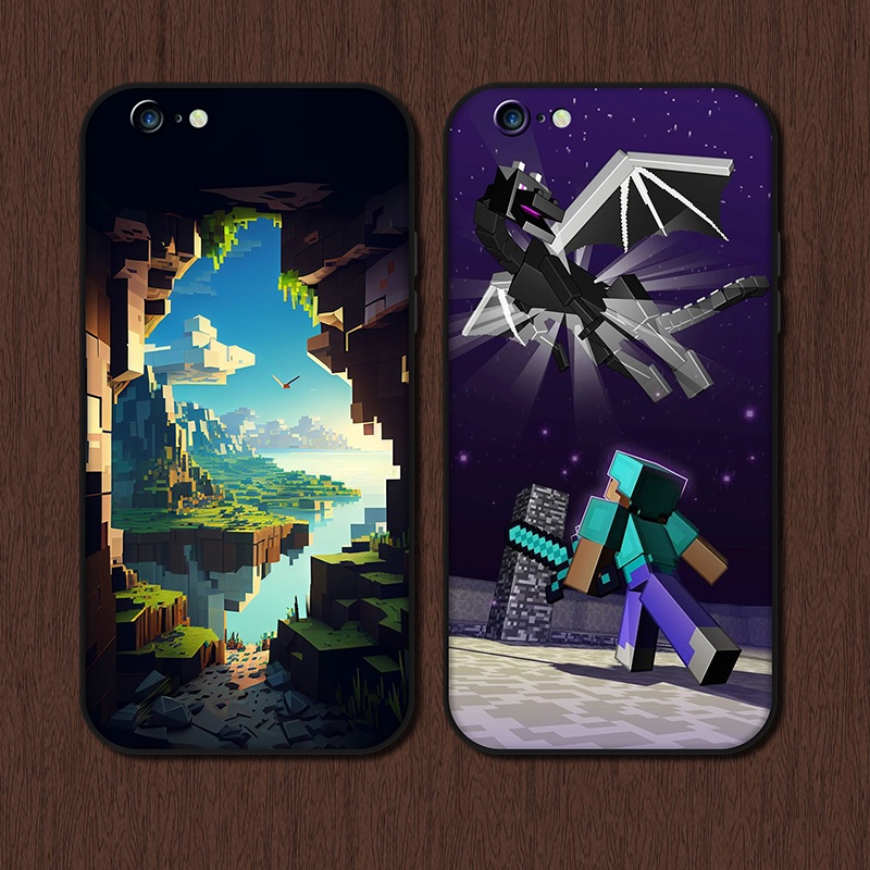 Ốp Lưng TPU Mềm In Hình Trò Chơi Minecraft Cho iPhone 6 6s Plus