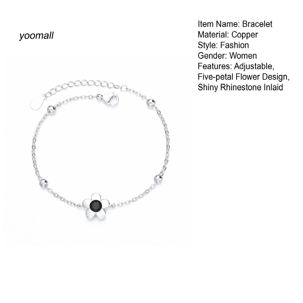 Vòng Đeo Tay Đính Đá Sáng Lấp Lánh Dễ Phối Đồ Dành Cho Nữ