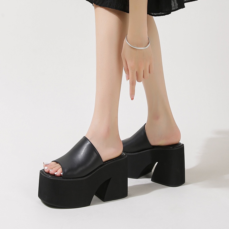 Dép Cao Gót 10cm Size 34-41 Thiết Kế Đơn Giản Quyến Rũ Cho Nữ