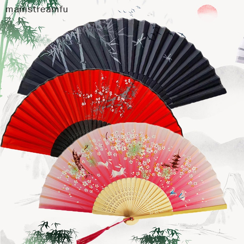 Quạt Gấp Cầm Tay Phong Cách Trung Hoa Cổ Điển Mới Cho Nữ