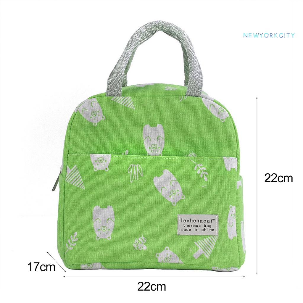 Túi Cách Nhiệt Đựng Đồ Ăn Có Khóa Kéo Và Tay Cầm Tiện Dụng
