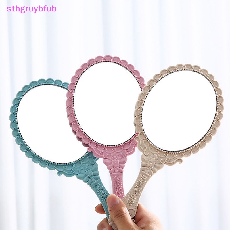 Gương Trang Điểm Cầm Tay Khắc Họa Tiết Phong Cách Vintage Dành Cho Salon / SPA