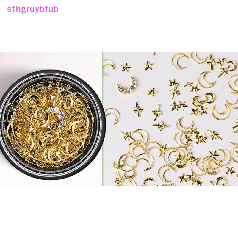 Hộp Sequin Hình Trăng Sao Trang Trí Móng Tay Nghệ Thuật