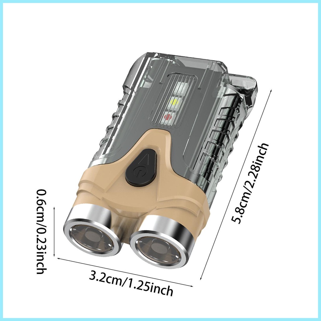 Móc Khóa Đèn Pin LED Mini Edcs Cầm Tay Có Thể Sạc Lại