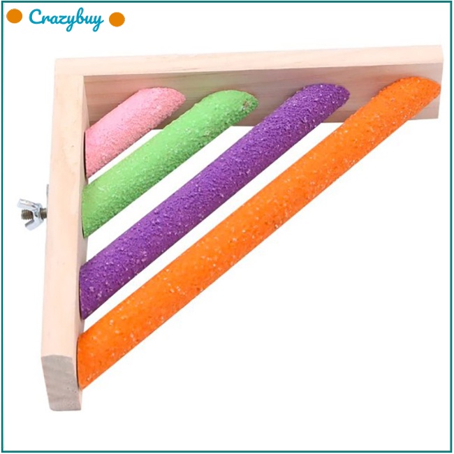 Cr Giá Đỡ Bằng Gỗ Đa Năng Tiện Dụng Cho Chim Vẹt / Sóc