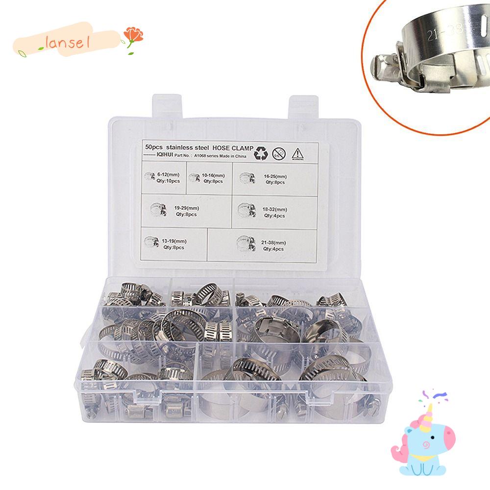 LANSEL Set 50 Kẹp Ống Nước 6-38mm Tùy Chỉnh Tiện Dụng