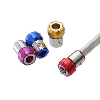 New 4pcs 6.35mm Screwdriver Bit Magnetic Ring Screws Drill Bit Magnetizer Magnet