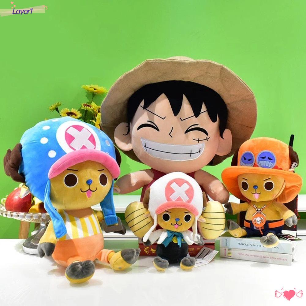LAYOR1 Búp Bê Nhồi Bông Hình Nhân Vật Luffy Trong Phim Hoạt Hình One Piece LAYOR1