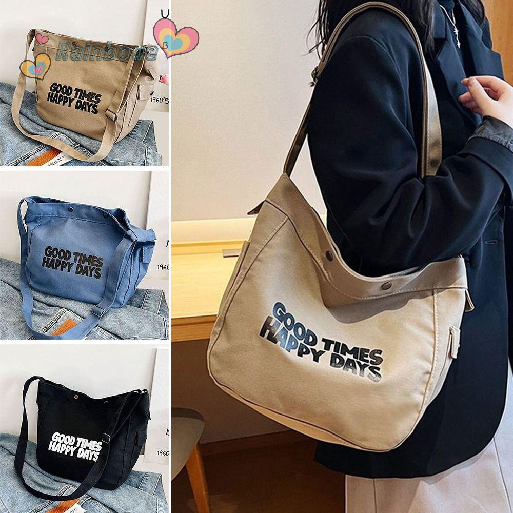 RAINBOW Túi Xách Canvas Thời Trang Trẻ Trung Cho Nữ