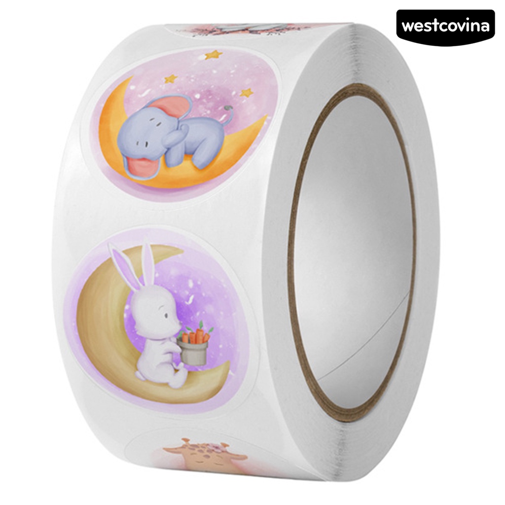 [WSTN] [WSTN]✎1 Cuộn 500 Miếng Dán Hoạt Hình Trong Suốt Tự Dính Dùng Làm Phần Thưởng Cho Trẻ Mẫu Giáo