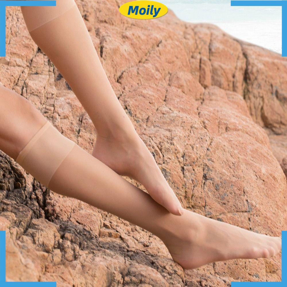 MOILYVN Vớ Dài Bằng Nylon Lụa Trong Suốt Chống Móc Thời Trang Cho Nữ