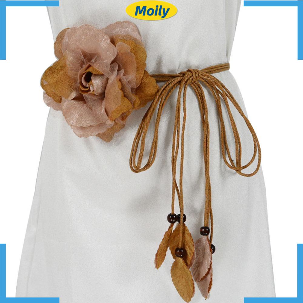 MOILYVN Dây Thắt Lưng Bện Sợi Thủ Công Thời Trang