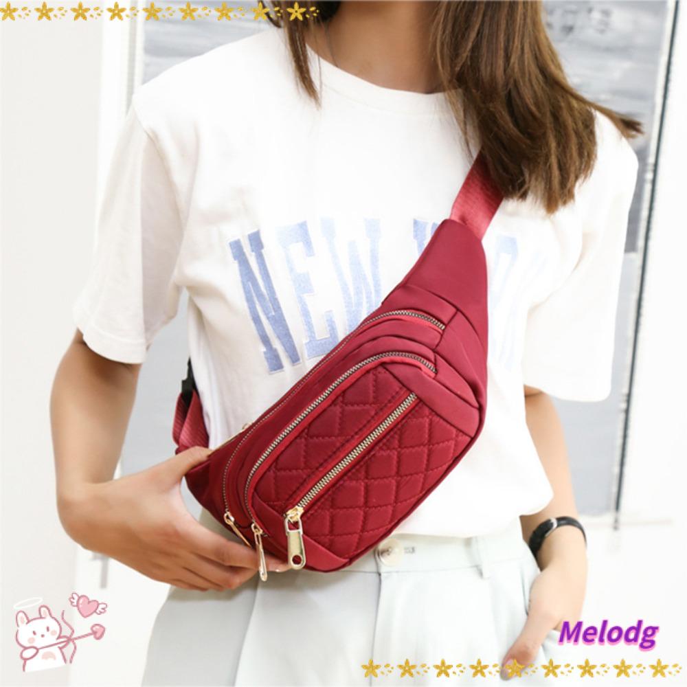 MELODG Túi Đựng Hộp Cơm Trưa Họa Tiết Sọc Caro Thời Trang Cho Nam Và Nữ