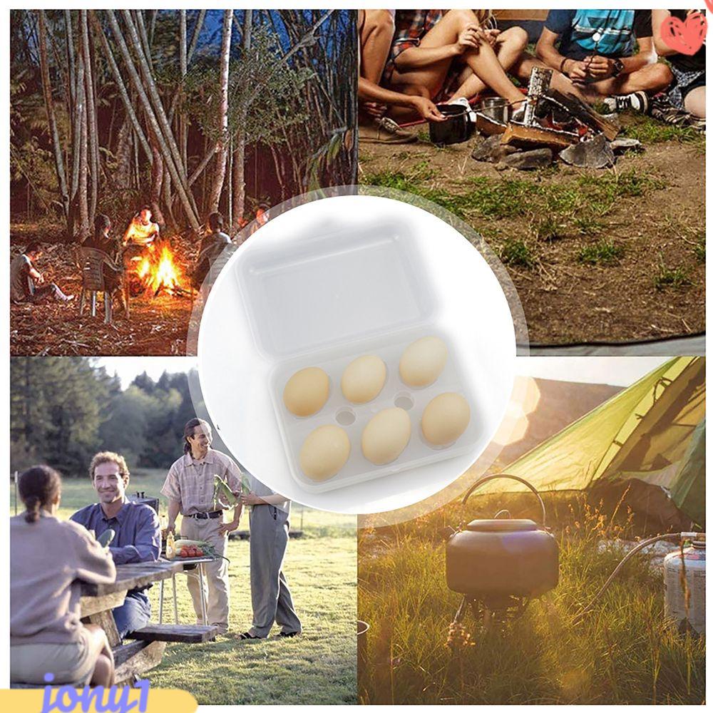 JONYE Hộp Đựng Trứng 6 Ngăn Bằng Nhựa Tiện Dụng Mang Đi Cắm Trại