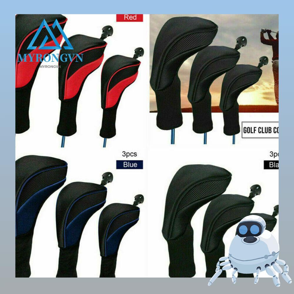 MYRONGVN Vỏ Bọc Đầu Gậy Đánh Golf 1 / 3 / 5 Fairway Bằng Gỗ Cao Cấp