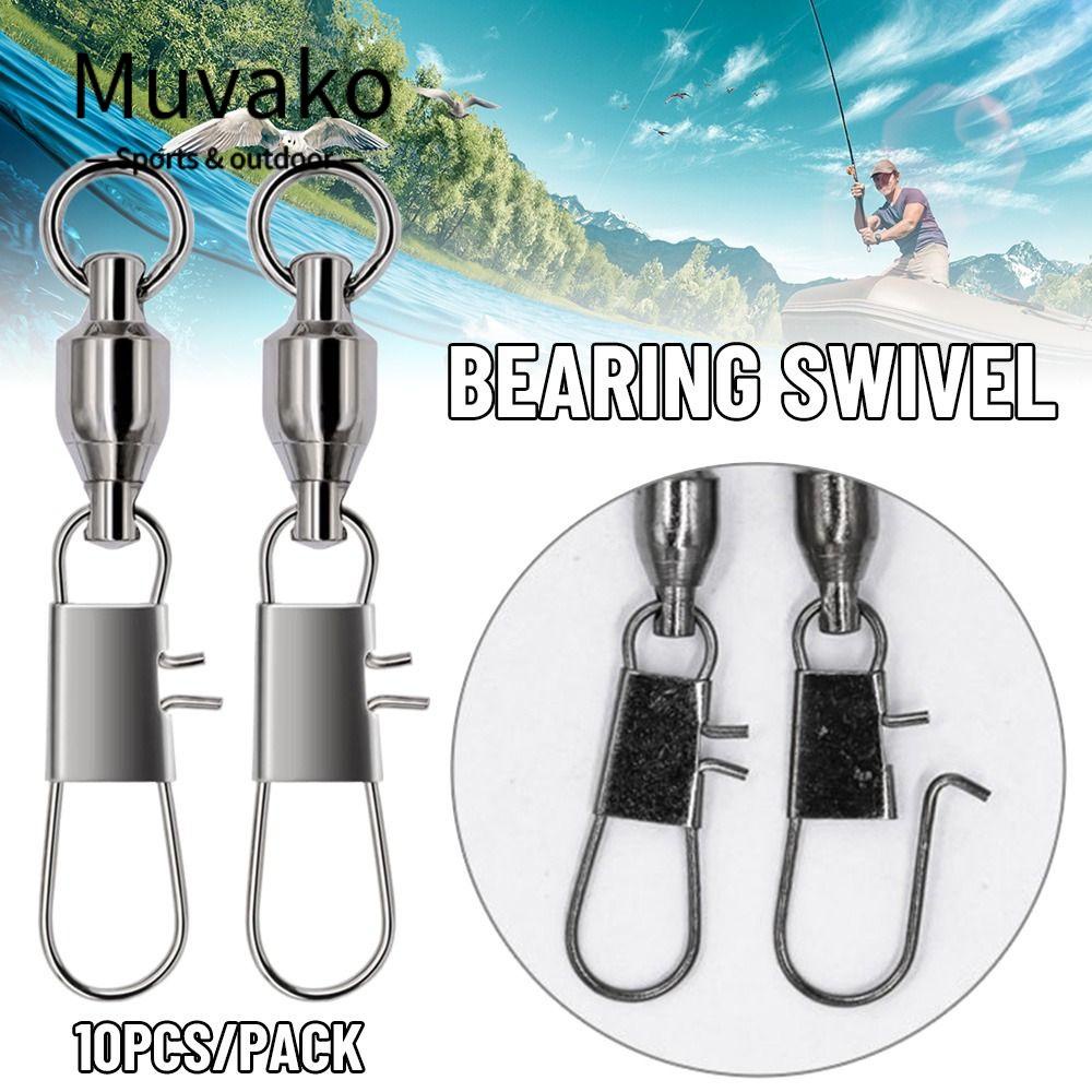 MUVAKO Set 10 Khuyên Nối Chữ B Bằng Thép Không Gỉ Cho Cần Câu Cá