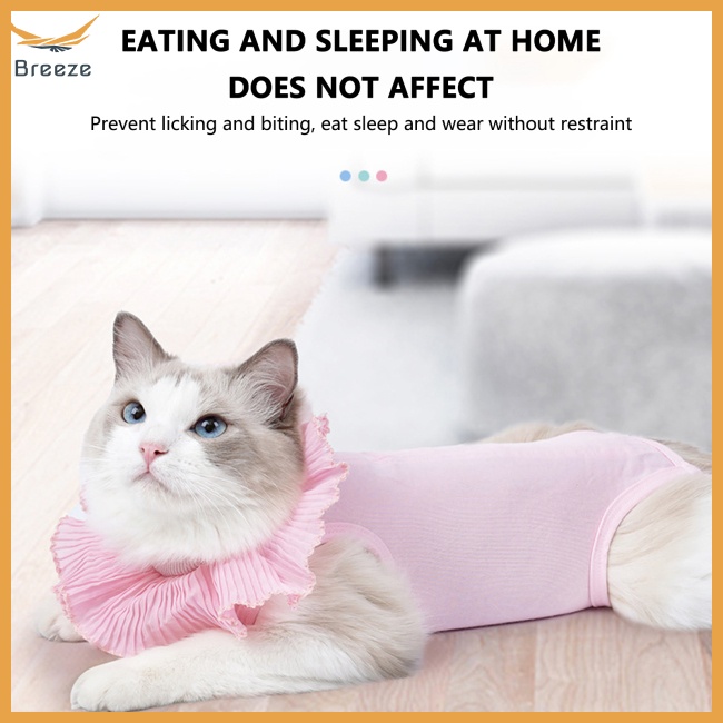 Bộ Áo Liền Quần Mềm Mại Thoáng Khí Chống Nhăn Có Khóa Điều Chỉnh Được Cho Mèo Cưng