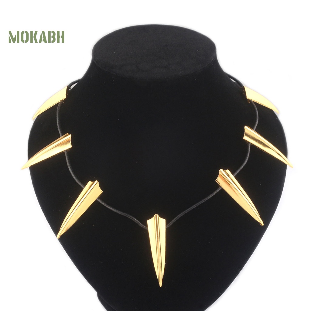 [Mok Abh] Vòng Cổ Dây Bện Mặt Hình Học Mạ Điện Có Thể Điều Chỉnh Phong Cách Punk Cho Nam