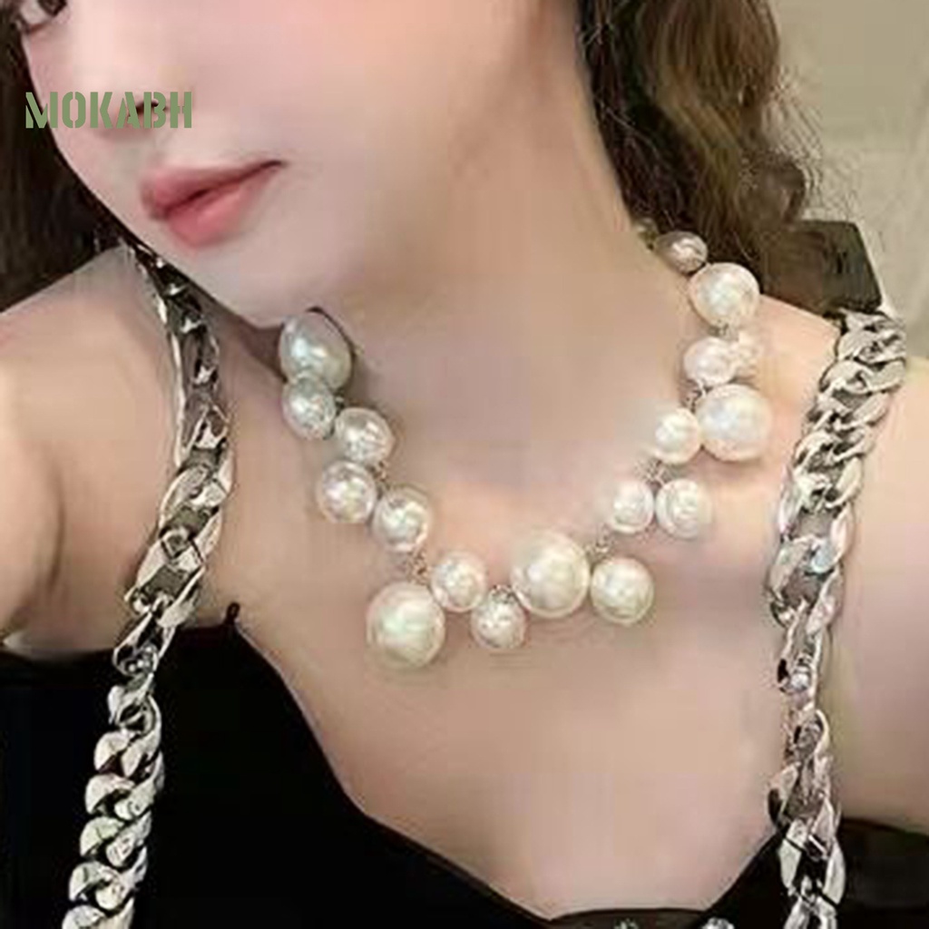 Vòng Cổ Chuỗi Hạt Ngọc Trai Giả Cao Cấp Thời Trang Dành Cho Nữ