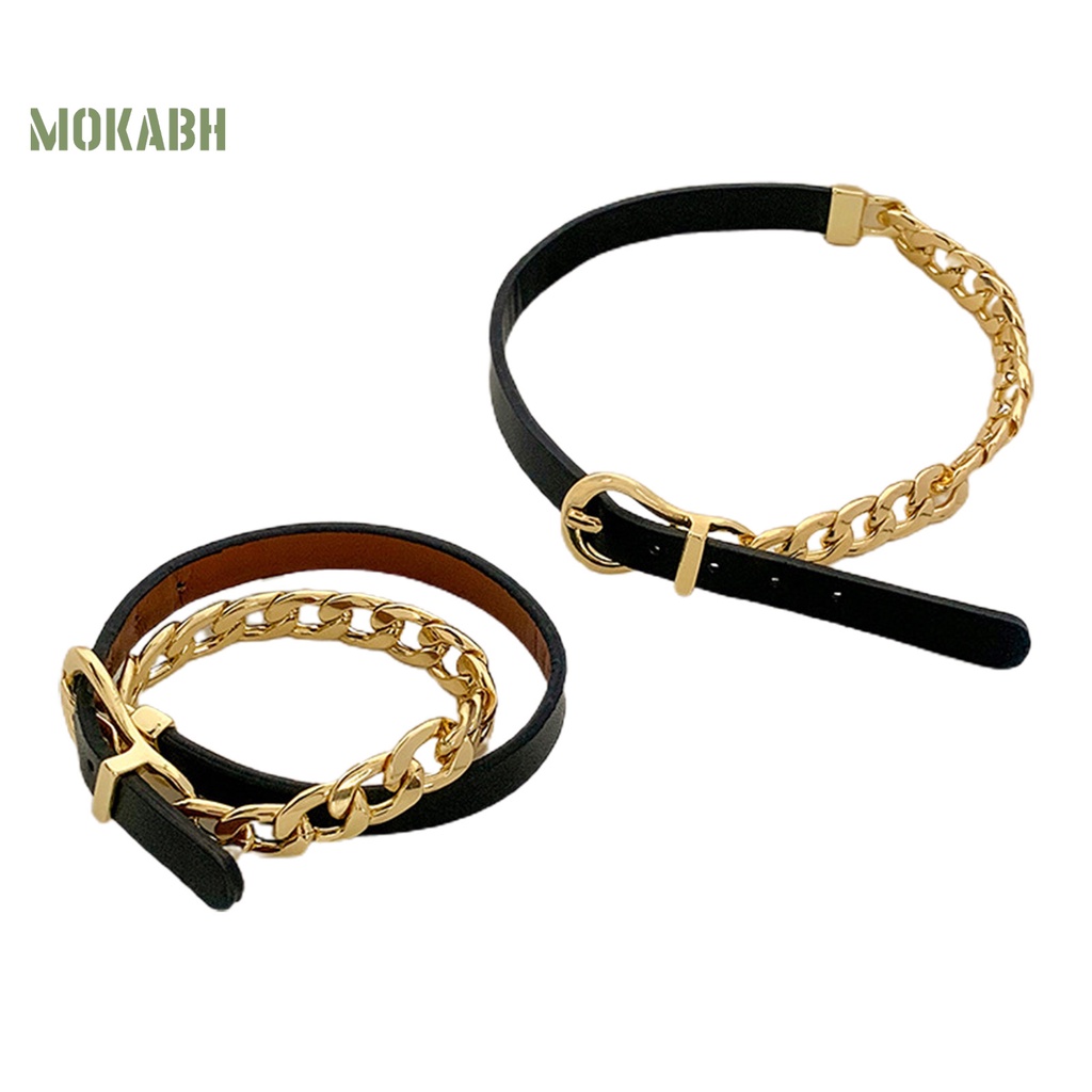 Vòng Cổ Choker Giả Da Có Khóa Điều Chỉnh Được Phong Cách Hip Hop Thời Trang Cho Nữ