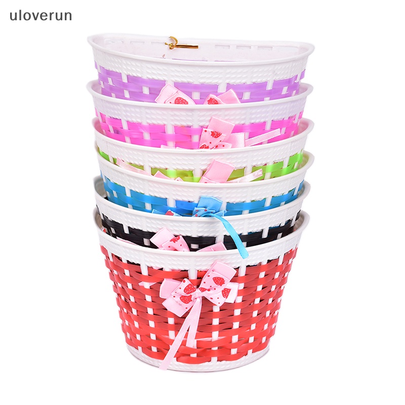 1 Giỏ Xe Đạp Bằng Nhựa Đính Nơ Dễ Thương Cho Bé vn