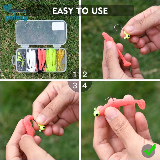 Galaxy Set 40 Mồi Câu Cá 5 Ngăn Trong Suốt Kèm Hộp Đựng