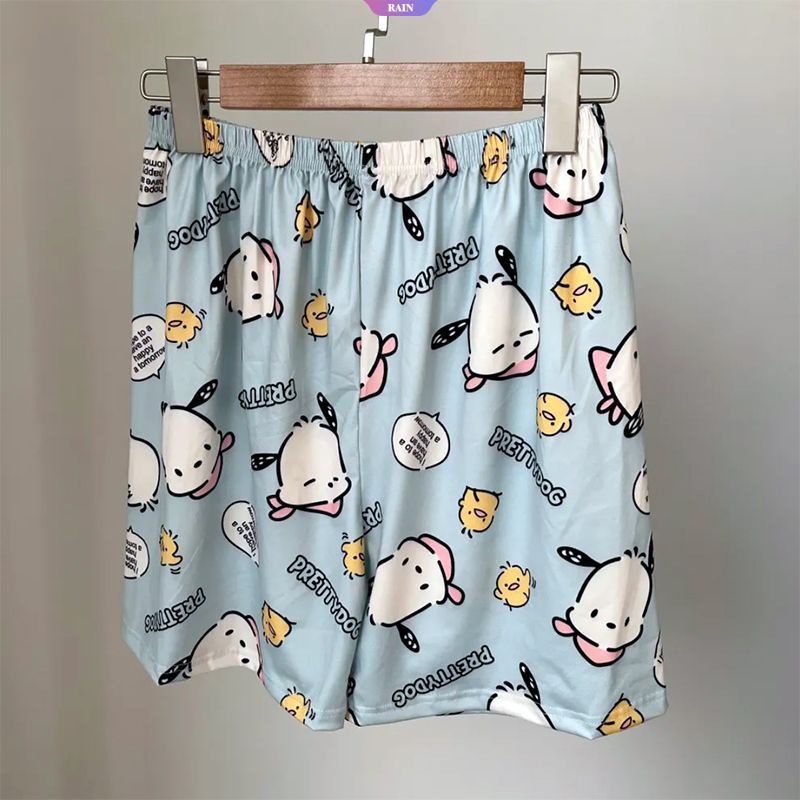 Quần Ngủ Mỏng Mùa Hè Dáng Rộng In Họa Tiết Hoạt Hình Sanrio Pochacco Phong Cách Nhật Bản Dễ Thương Cho Nữ