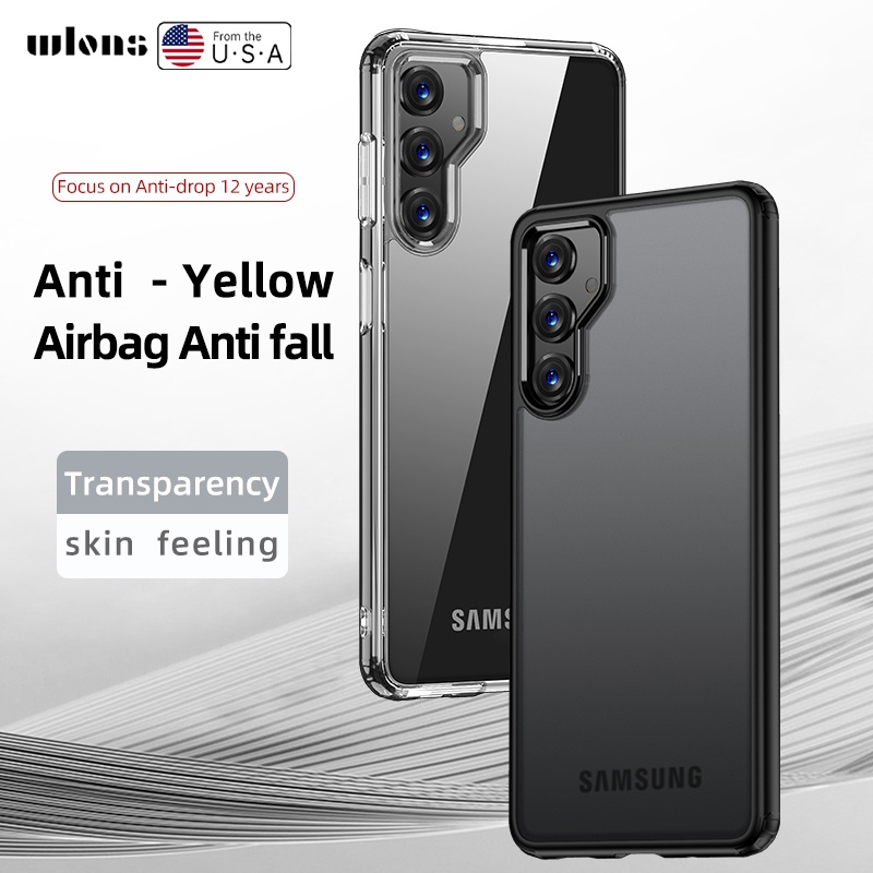 Giáp băng Ốp lưng Samsung M14 M54 M53 M33 M23 M52 M32 M22 M12 5G 4G Cứng vỏ bọc Trong suốt Thông thoáng bảo vệ máy ảnh Chống ố vàng bảo vệ máy ảnh Chống sốc A54 A34 A24 A14 A73 A53 A33 A23 A52 A52s A12