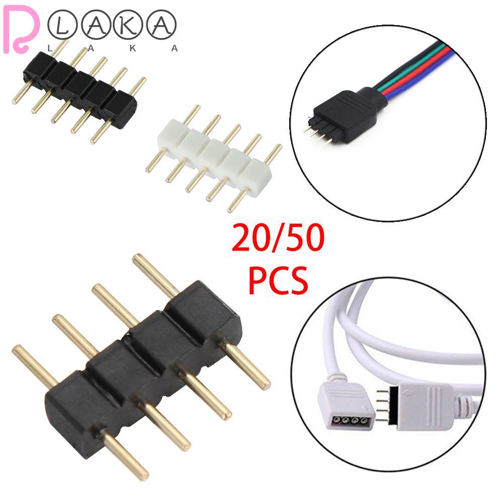 LAKAMIER Set 20 / 50 Đầu Nối Male Plug Male Màu Trắng Đen 4Pin 5Pin
