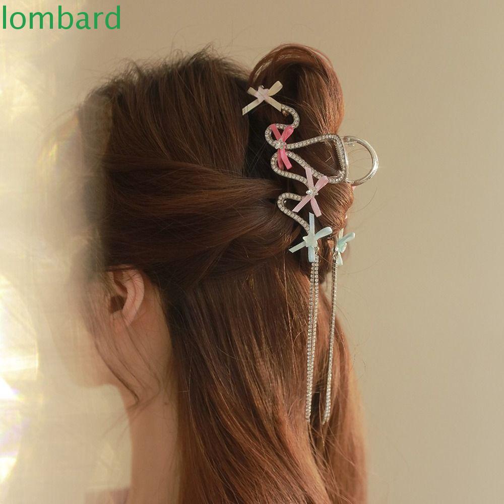 Kẹp Tóc Càng Cua Đính Đá Và Tua Rua Bằng Hợp Kim Cá Tính Cho Nữ Y2K