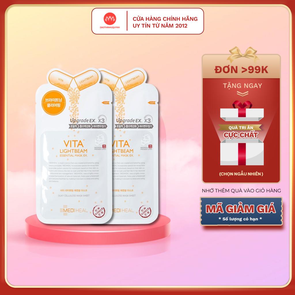 Mặt Nạ Giấy Mediheal Vita Lightbeam Essential Mask Ex Giúp Làm Trắng Sáng Da - 25ml ( mẫu mới)