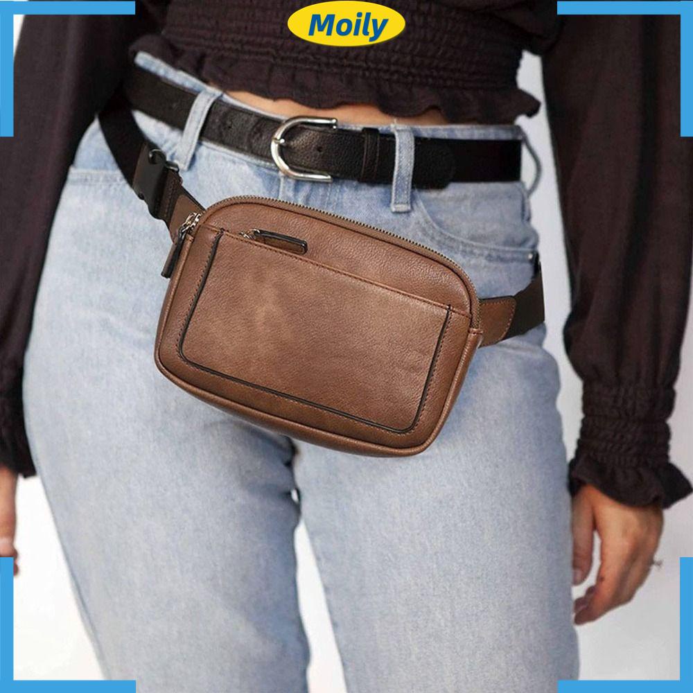 Túi Đeo Hông Mini Bằng Da PU Có Thể Điều Chỉnh Kích Thước Cho Nữ