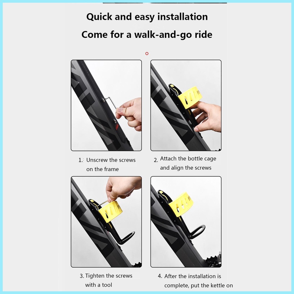 Giá Đỡ Bình Nước Bằng Silicon Siêu Nhẹ Gắn Xe Đạp Tiện Dụng