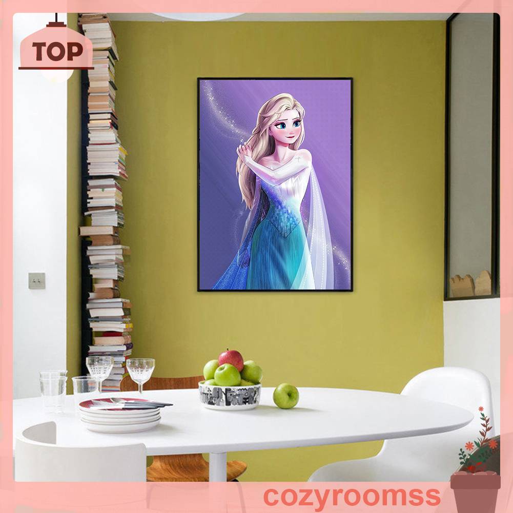Tranh Đính Đá Kim Cương Toàn Bộ 5D DIY Hình Vẽ Công Chúa