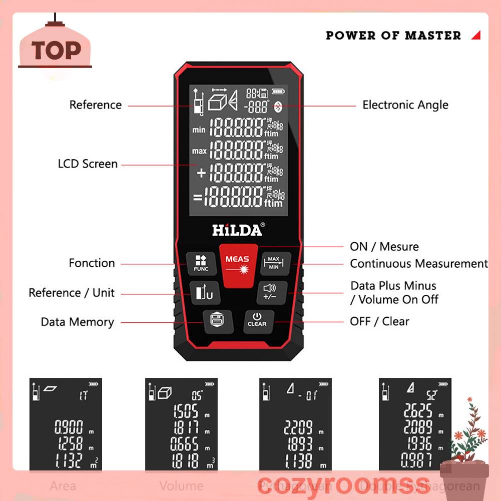 Thước Đo Khoảng Cách Trong Nhà Có Màn Hình LCD