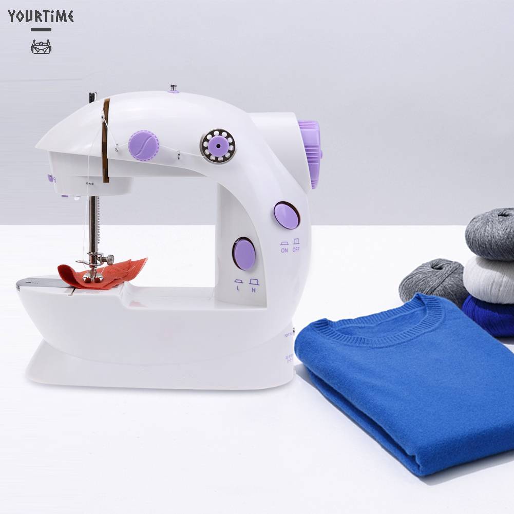 Máy May Điện Đa Năng Có Bàn Đạp Chân Gắn Đèn LED Mini