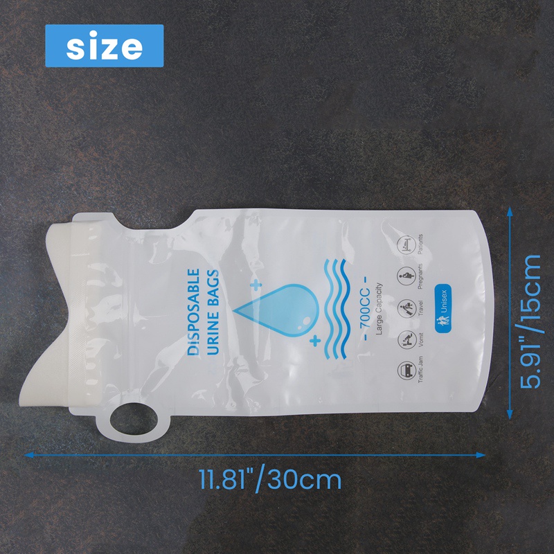 Set 12 Túi Đi Vệ Sinh Khẩn Cấp 700Ml Chống Rò Rỉ Sử Dụng Một Lần Cho Nam Và Nữ