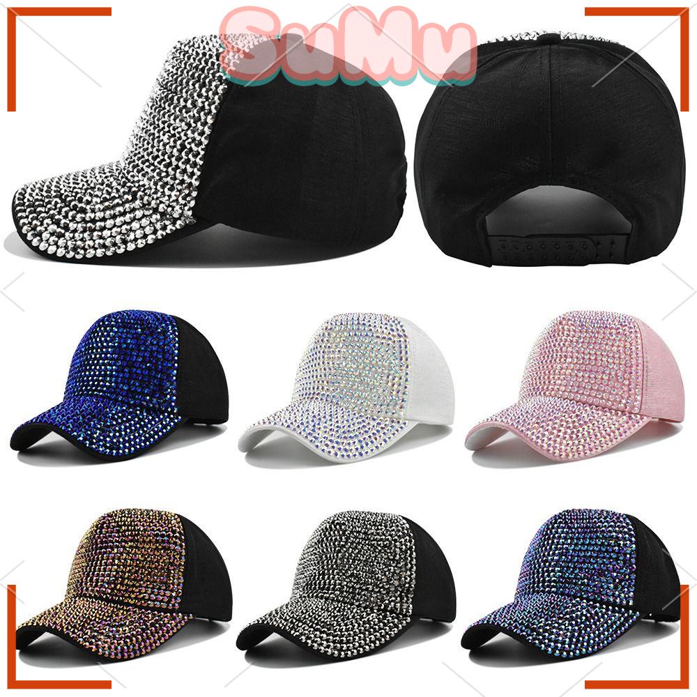 SUMU Mũ Lưỡi Trai Đính Đá Sang Trọng