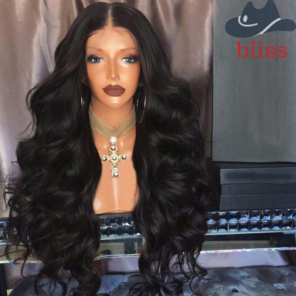 BLISS Bộ Tóc Giả Dài Xoăn Màu Vàng Hồng Tự Nhiên Cách Nhiệt Chất Lượng Cao Dành Cho Nữ