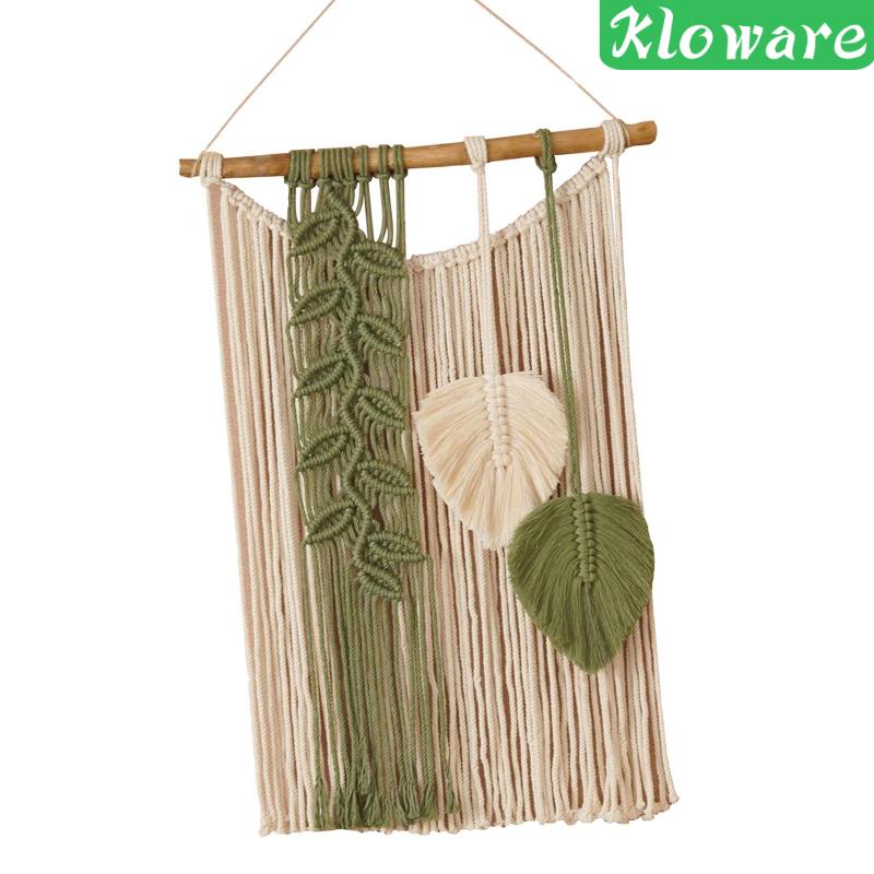 Thảm Dệt Tay Treo Tường Trang Trí Phối Tua Rua Phong Cách Bohemian