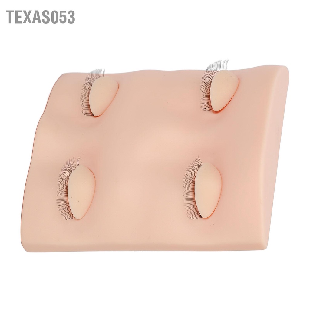 Texas053 Cây Nối Mi Thực Hành Đầu Manocanh Người Mới Trang Điểm Búp Bê Với 2 Cặp Mí Mắt Thay Thế
