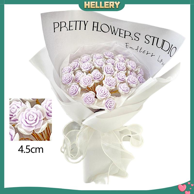 Bộ 18 Bông Hoa Hồng Giả Bằng Giấy Dùng Trang Trí DIY